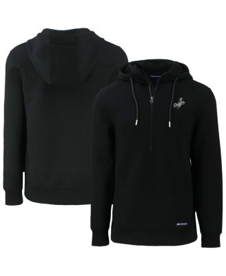 Men's Black Los Angeles Dodgers Roam Eco Tri-Blend Half-Zip Hoodie