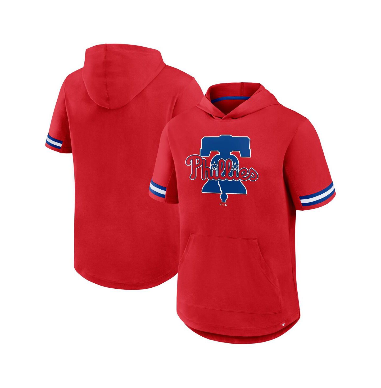 Мужская футболка Fanatics Red Philadelphia Phillies Optimal Play Hooded — фото 1