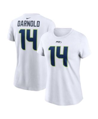 Women's Sam Darnold White Seattle Seahawks Player Name & Number T-Shirt