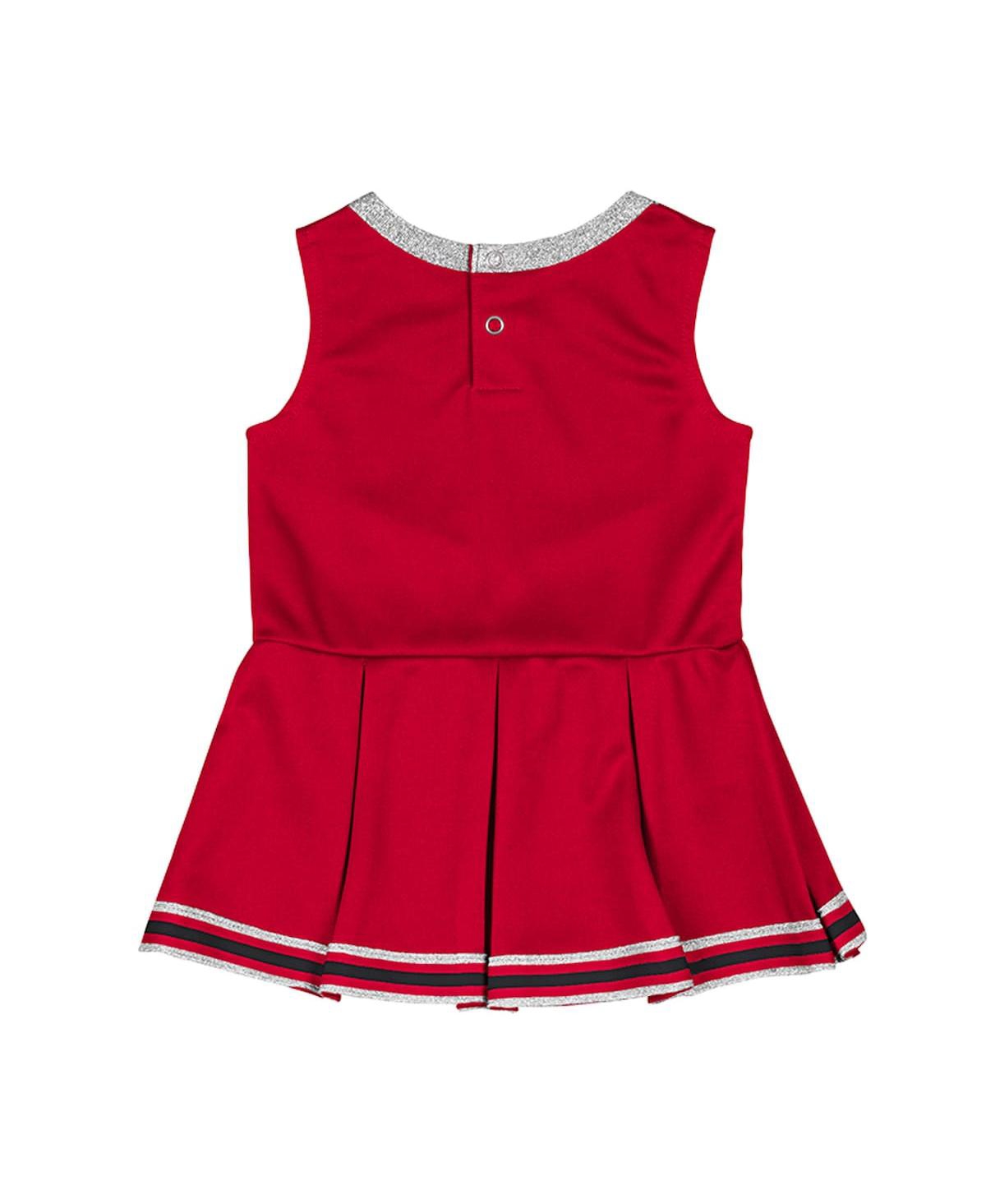 Colosseum Baby Girls Red Wisconsin Badgers Lollipop Park Cheer Dress