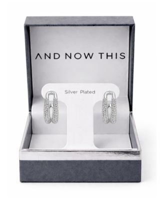 Clear Crystal Double Hoop Earrings