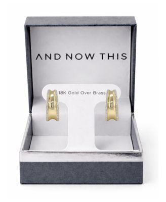 Crystal Stones Hoop Earrings