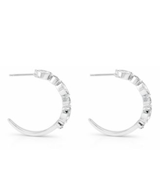Crystal C Hoop Earrings