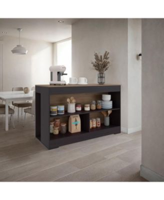 Worland,Kitchen Island with Open Storage and Multi-Purpose