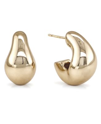 Oblong C-Hoop Earrings