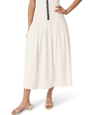 Women's Boat Neck Sleeveless Midi Dress