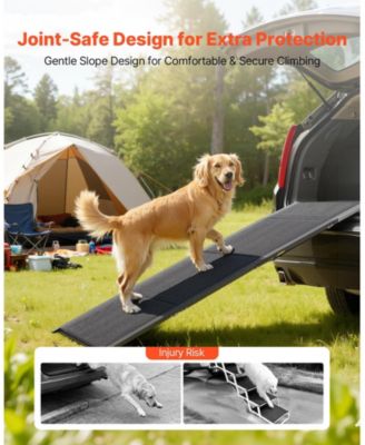 71" Folding Dog Ramp 17" Wide, Non-Slip Surface, Supports up to 250 lbs