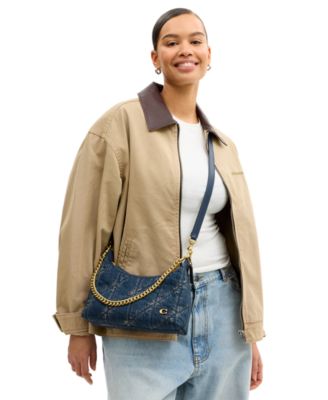 Soft Quilted Loved Denim Juliet Small Shoulder Bag