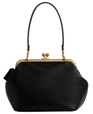 Kisslock Small Leather Frame Bag 27