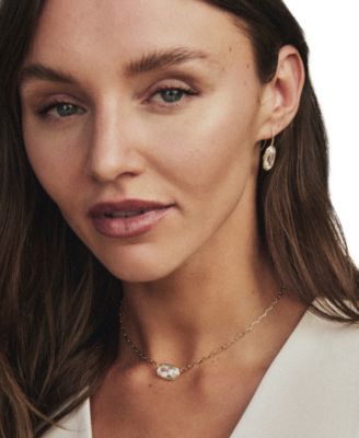 Cubic Zirconia Lee Luxe Oval Drop Earrings