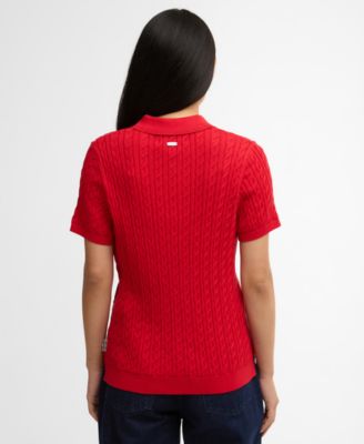 Women's Hartland Knitted Short-Sleeve Polo Jumper