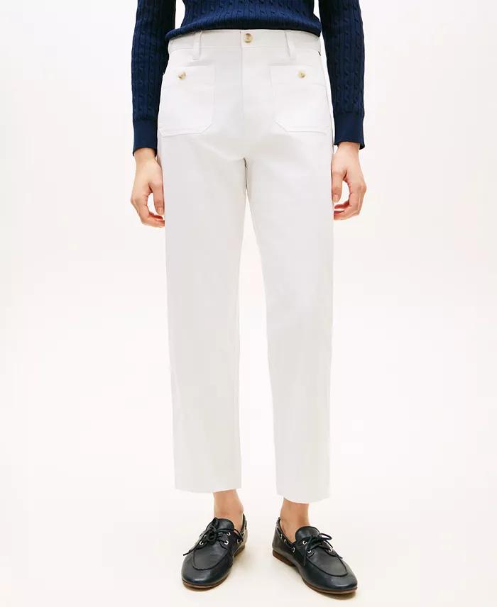 Women's Twill Patch Pocket Chinos Pants - thumbnail 6