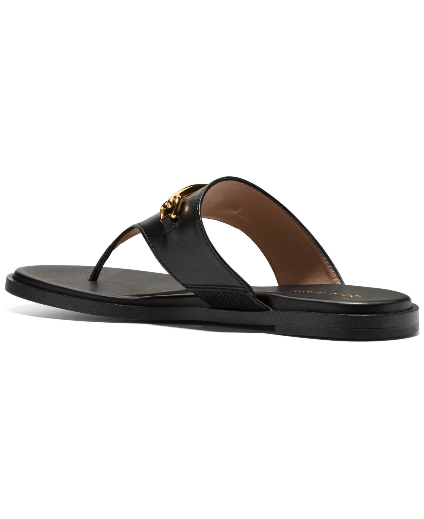 Женские сандалии Cole Haan Flynn Thong, цвет: Чёрный кожаный — фото 3