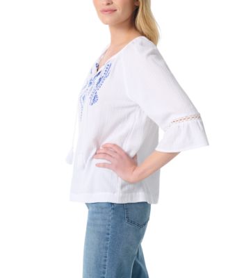 Women's Embroidered Peasant Top