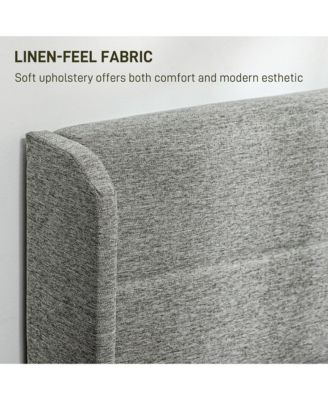 HOMCOM Full Size Bed Frame with Headboard 4 Drawers Noise-Free, Light