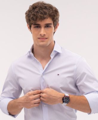 Men's Quartz White Silicone Strap Watch, 40mm