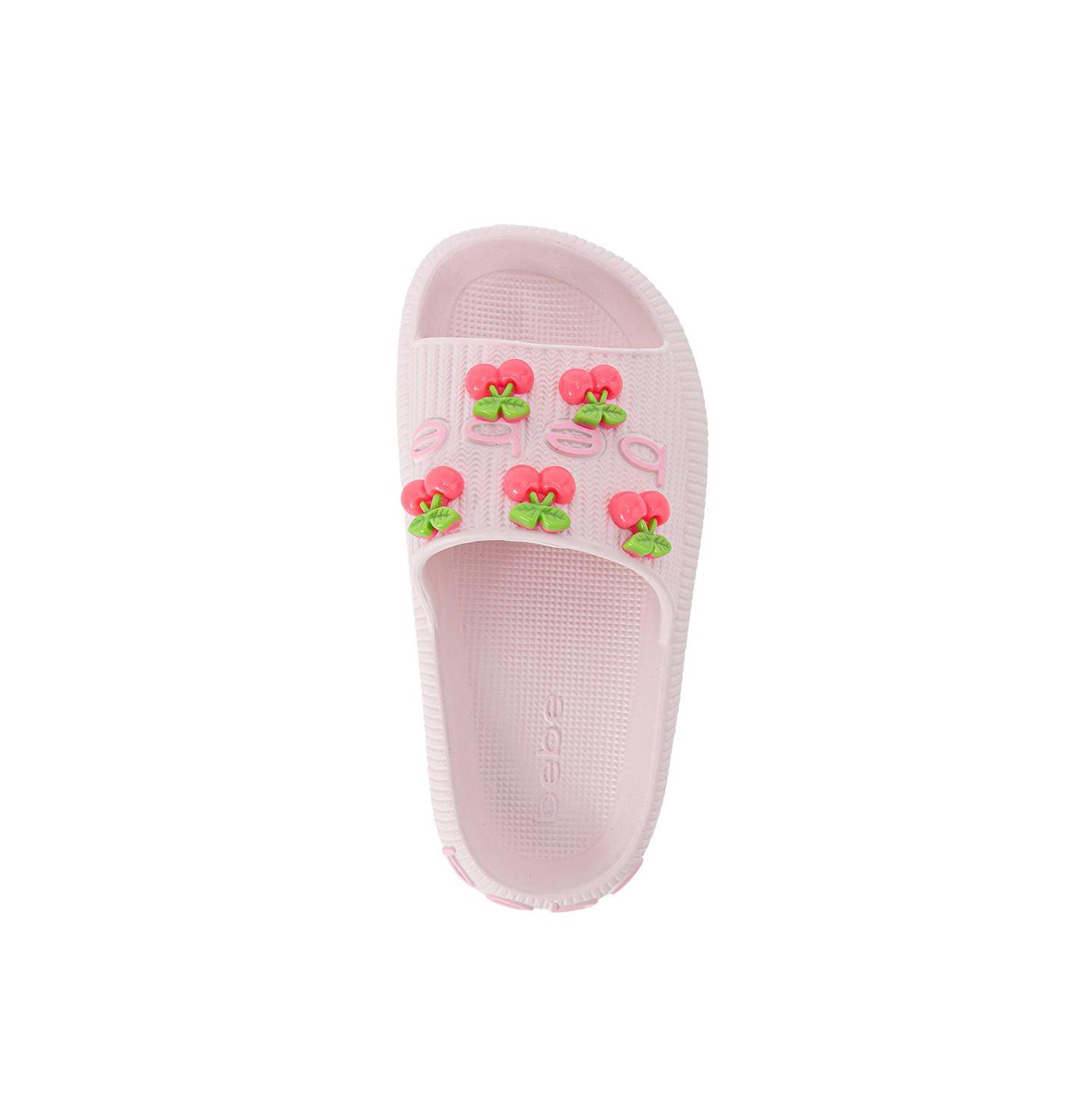 Сандалии Bebe Girls EVA Slide - Lightweight Comfy Slide Sandals with Cherry Charms для девочек, цвет: Розовый — фото 5