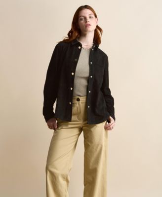 Women's Suede Shirt Jacket