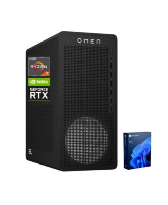 Omen 16L Tower Desktop AMD Ryzen 7 32GB RAM NVIDIA GeForce RTX 5060 1TB SSD Storage Windows 11 Pro