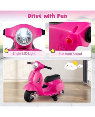 Kids Ride on Motorcycle Licensed Vespa with LED Headlight and Horn Sound