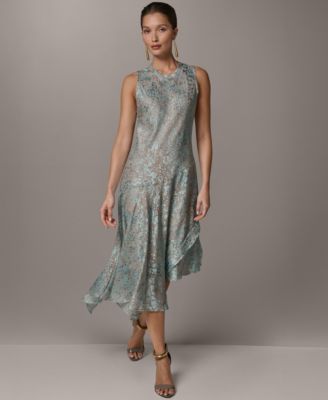 Women's Sleeveless Crew Neck Midi Dress