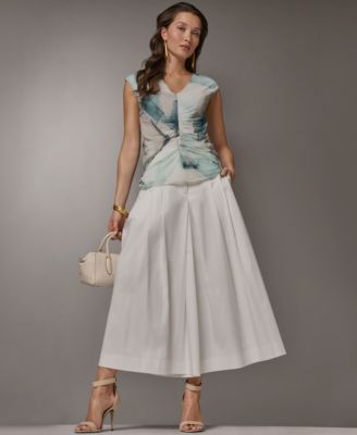 Women's Printed V-Neck Top