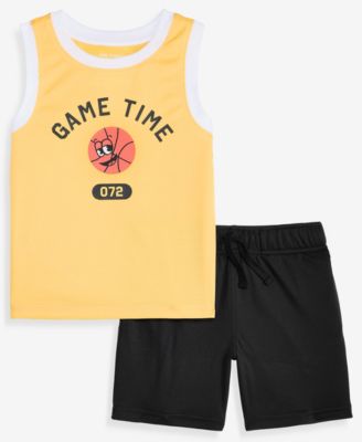 Toddler Boys 2-Piece Mesh Basketball Set