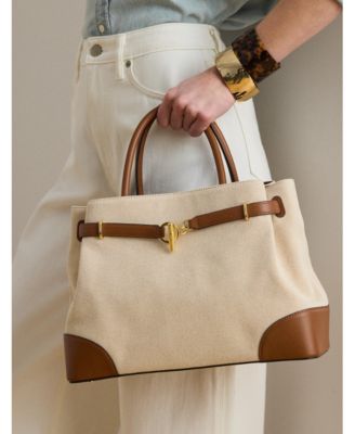 Blaike Large Cross-Dyed Canvas Satchel Bag