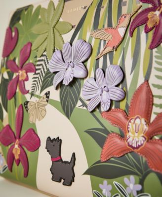 RHS Small Leather Appliqu&eacute; Ziptop Grab Satchel Bag