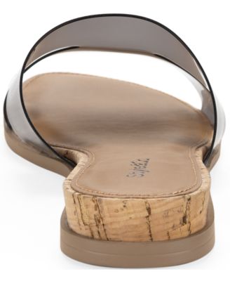 Women's Emmaa Vinyl Two Band Flat Sandals