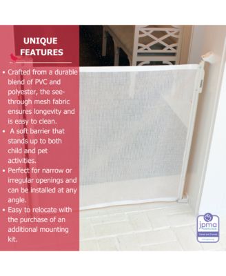 Child & Pet Retractable Safety Gate - Black