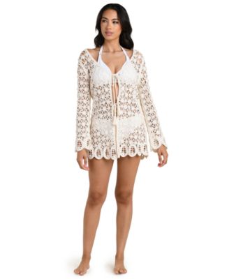 Women's Serenity Crochet Cover-Up Kimono