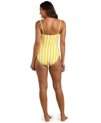 Women's Coastal Club House Reversible Bandeau Neck One-Piece Swimsuit