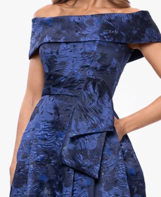 Women's Brocade Off-The-Shoulder Ball Gown