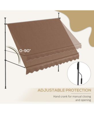 10' x 4' Retractable Awning, Non-Screw,