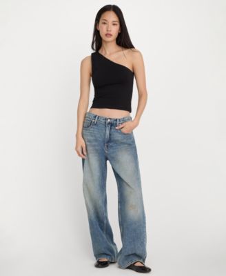 Women's One-Shoulder Top, Regular & Plus Size