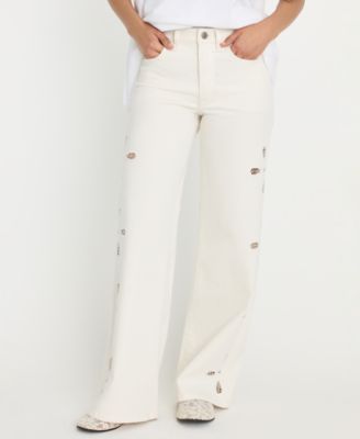 Women's High-Rise Embroidered Jeans
