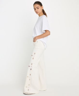 Women's High-Rise Embroidered Jeans