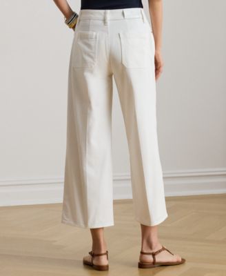 Petite High-Rise Wide-Leg Cropped Jeans