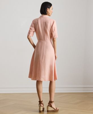 Petite&nbsp;100% Linen Shirt Dress