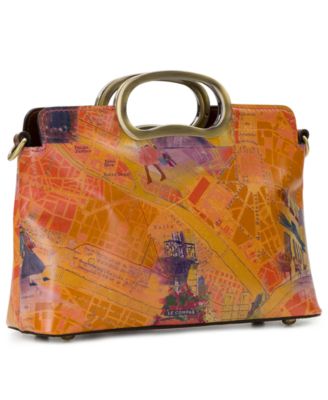 Karine Mini Paris Map Leather Crossbody Bag