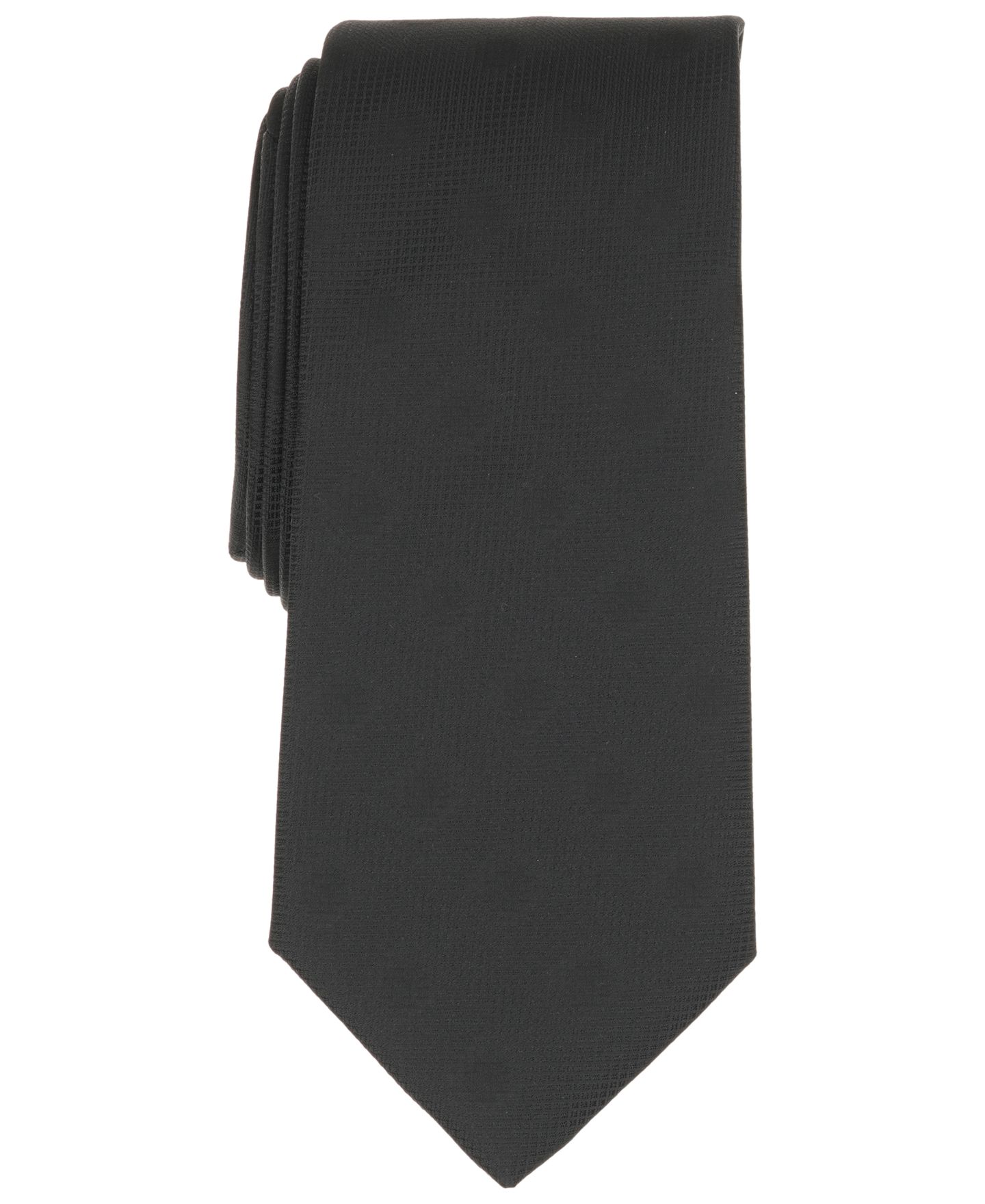 Мужской классический жаккардовый галстук Perry Ellis Portfolio Wolcott, цвет: Чёрный — фото 1