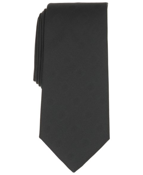 Мужской классический жаккардовый галстук Perry Ellis Portfolio Wolcott, цвет: Чёрный