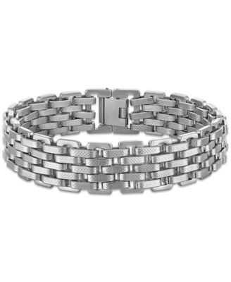 Wide Multi-Link Bracelet in Stainless Steel