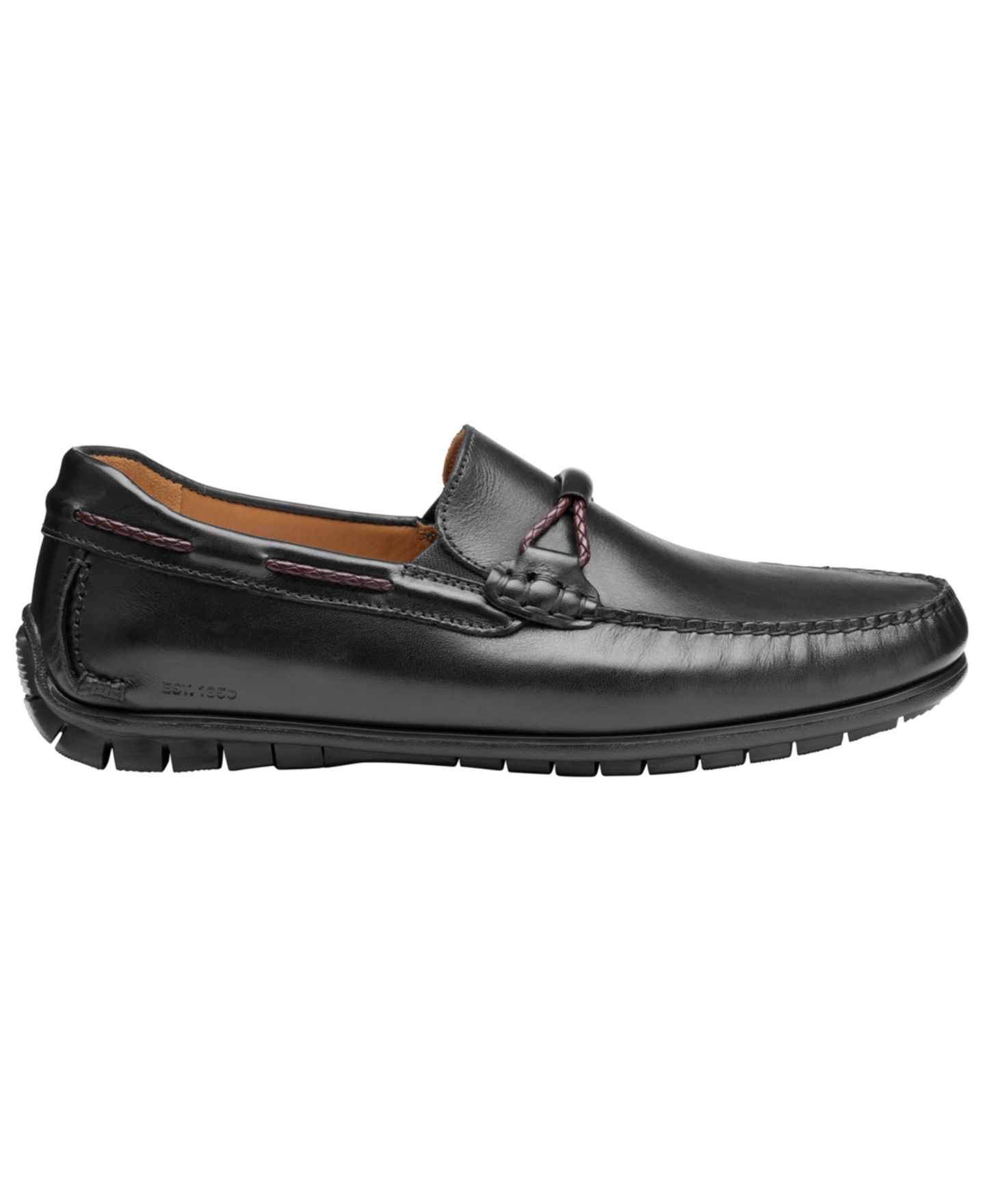 Мужские туфли Johnston & Murphy Cort 2.0 Braided Bit Loafer, цвет: Чёрный — фото 2