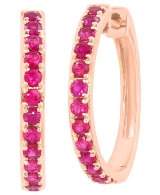 Ruby (3/4 ct. t.w.) Earrings in 14k Rose Gold