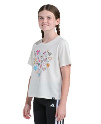 Girls' 8-16 Short-Sleeve Graphic Heather T-Shirt