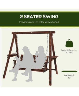 2-Seat Patio Swing Chair, Porch Swing with Sd,