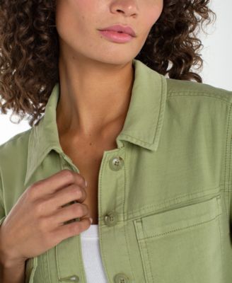 Women's High-Low Denim Shacket