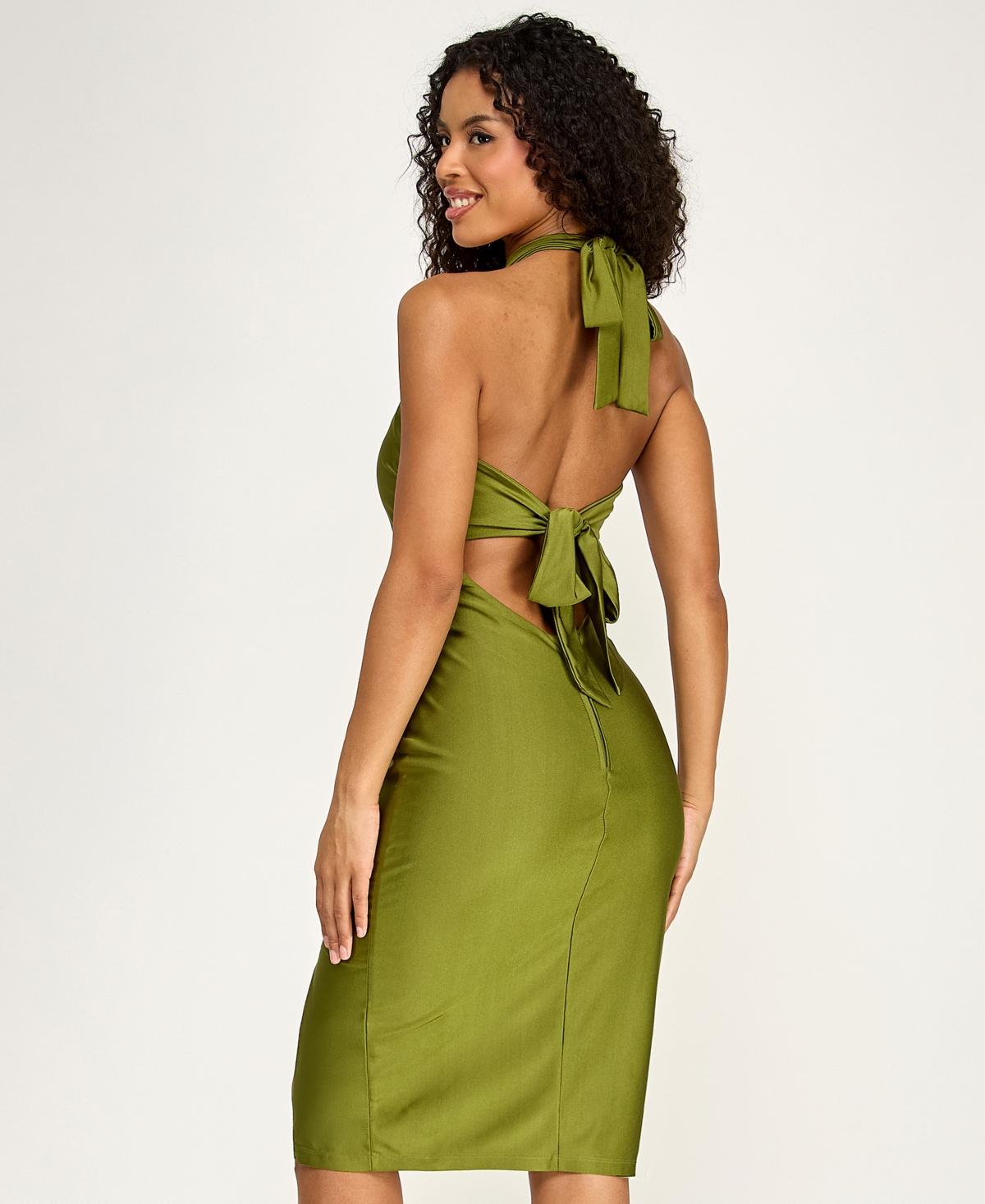 Seni & Cade Juniors' Halter Neck Midi Dress